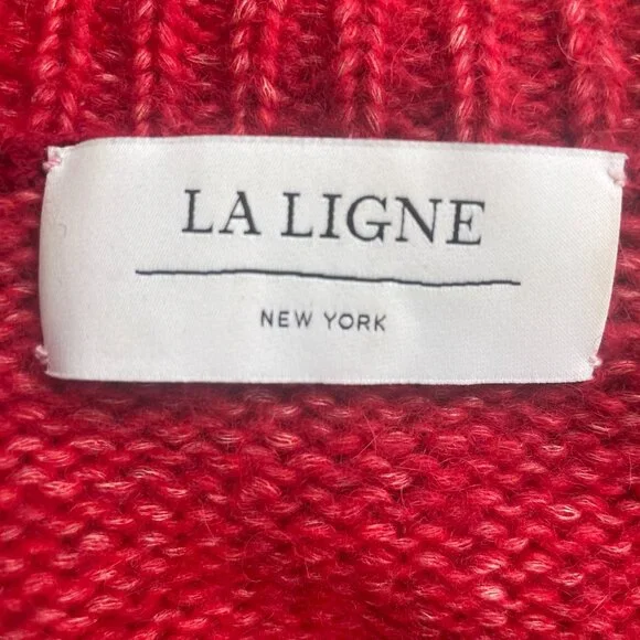 La Ligne Red Knit Sweater • Size Large • Classic Elevated Essential - Picture 10 of 11